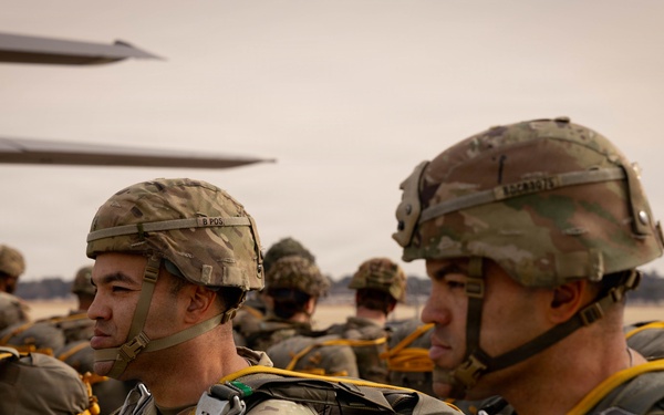Twin Paratroopers take part in an airborne operation