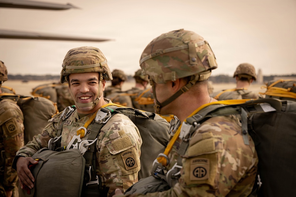 Twin Paratroopers take part in an airborne operation