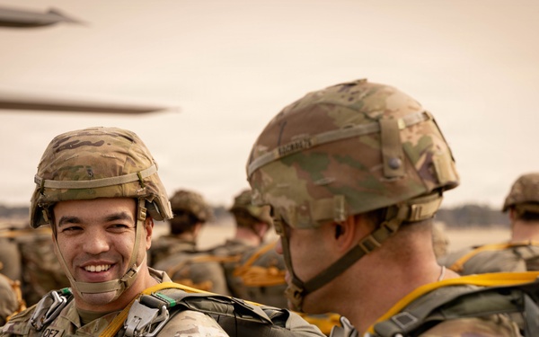 Twin Paratroopers take part in an airborne operation