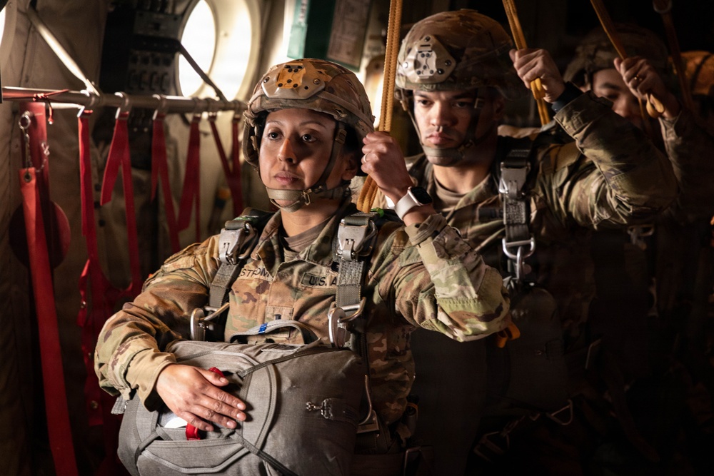 Twin Paratroopers take part in an airborne operation