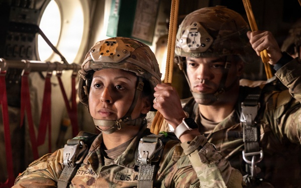 Twin Paratroopers take part in an airborne operation