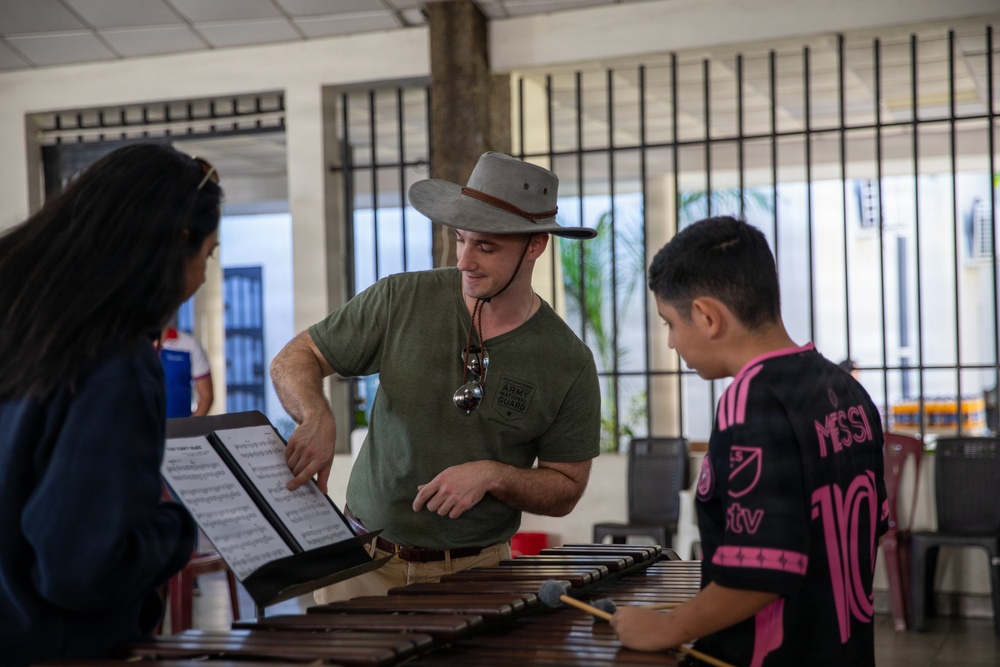 The 39th Army Band Works With El Salvador Students