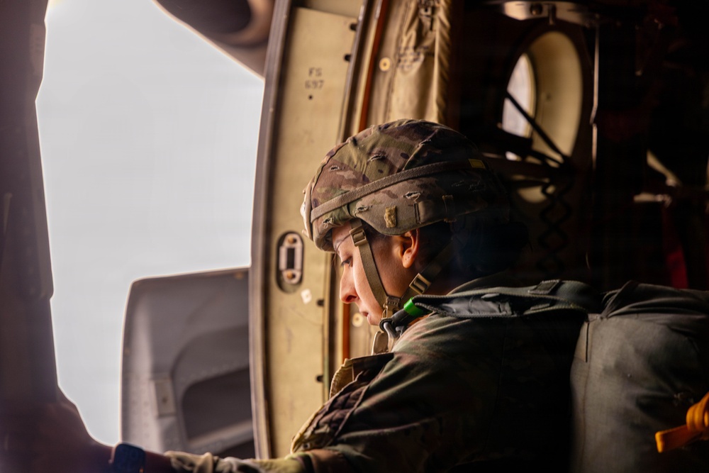 Twin Paratroopers take part in an airborne operation