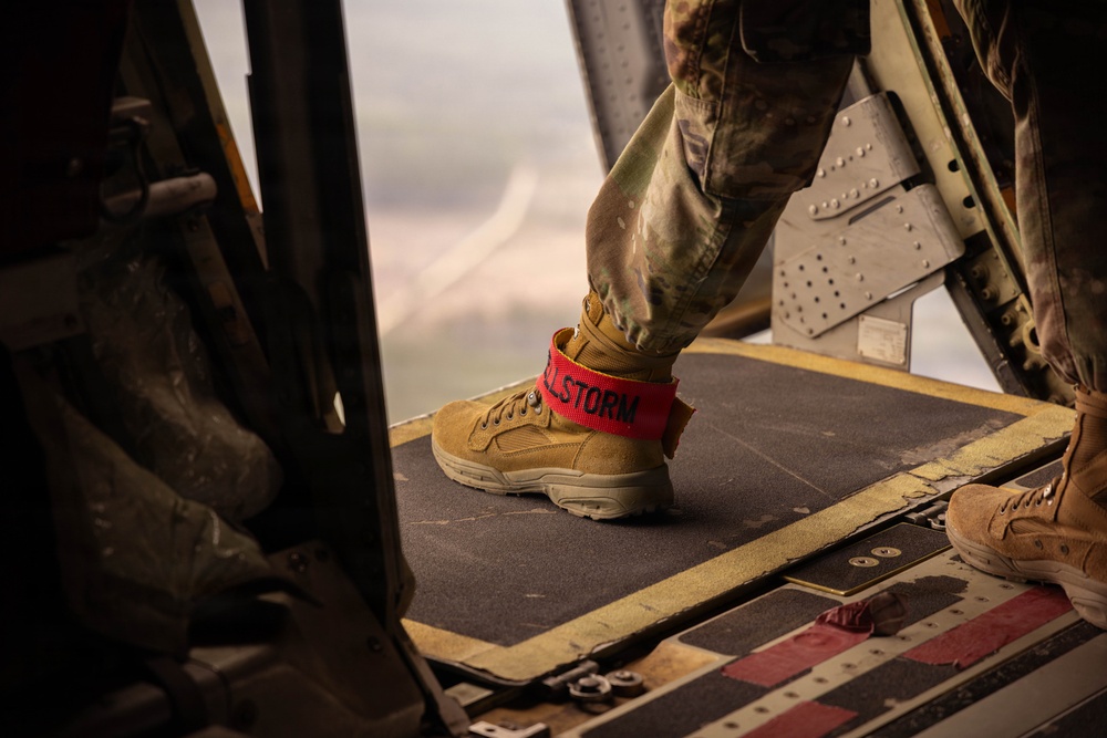 Twin Paratroopers take part in an airborne operation