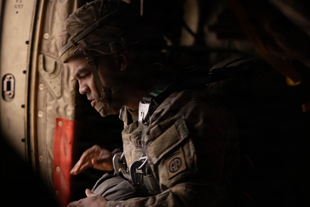 Twin Paratroopers take part in an airborne operation