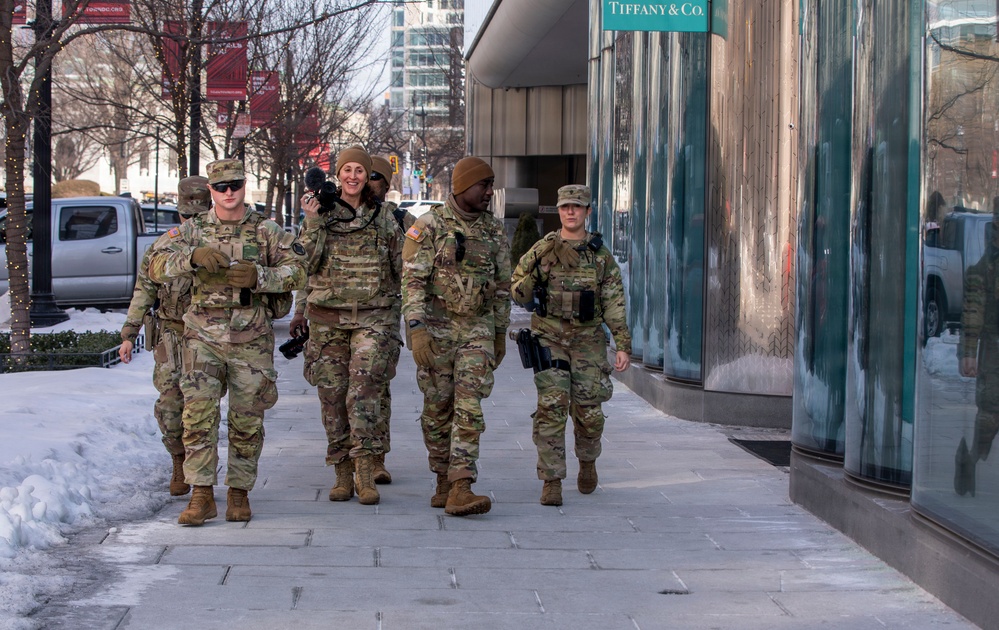 Soldiers with the Alabama National Guard Patrol Areas Around Gallery Place Chinatown