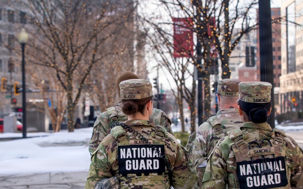 Soldiers with the Alabama National Guard Patrol Areas Around Gallery Place Chinatown