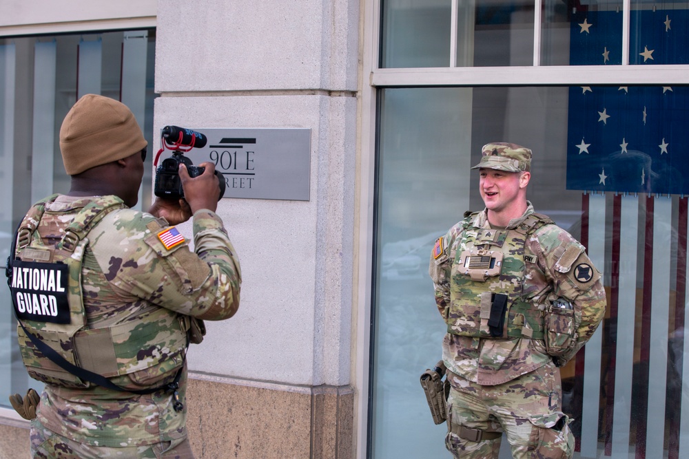 Soldiers with the Alabama National Guard Patrol Areas Around Gallery Place Chinatown