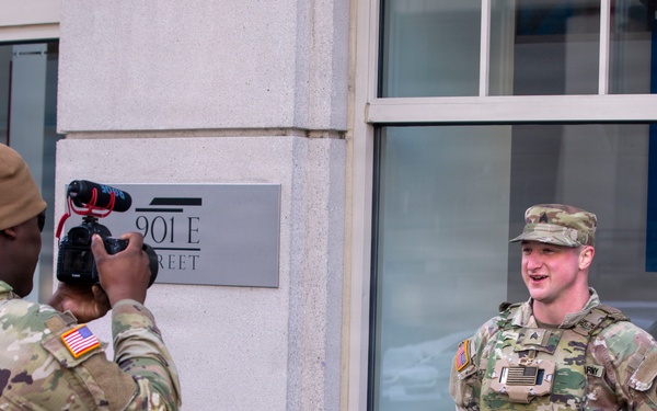 Soldiers with the Alabama National Guard Patrol Areas Around Gallery Place Chinatown