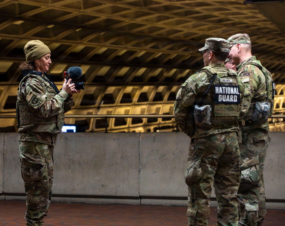 Soldiers with the Alabama National Guard Patrol Areas Around Gallery Place Chinatown