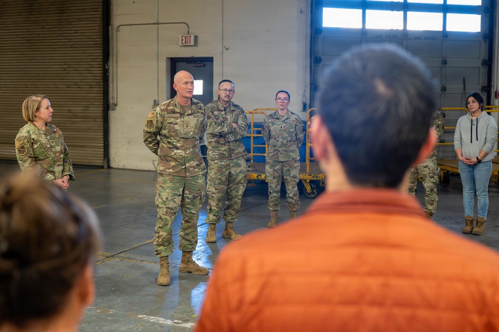 377 ABW Leadership speaks to 377 LRS members