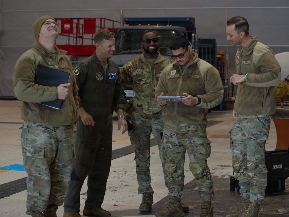 184th Wing Point Defense Battle Lab Members Practice Inaugural Flight Maneuvers