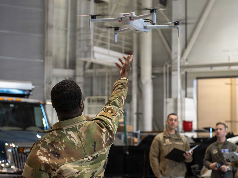 184th Wing Point Defense Battle Lab Members Practice Inaugural Flight Maneuvers