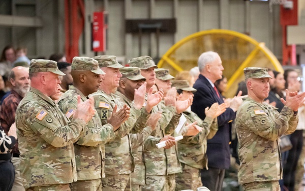 55th Sustainment Brigade &amp; 410th Signal Company conduct deployment ceremony
