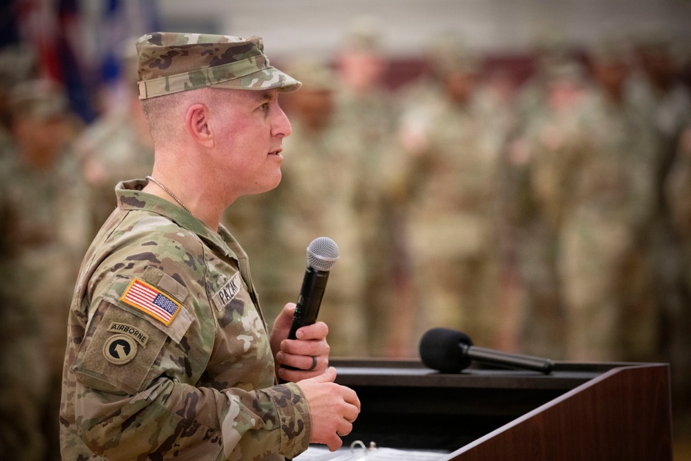 55th Sustainment Brigade &amp; 410th Signal Company conduct deployment ceremony