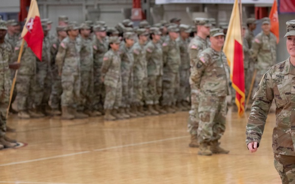 55th Sustainment Brigade &amp; 410th Signal Company conduct deployment ceremony