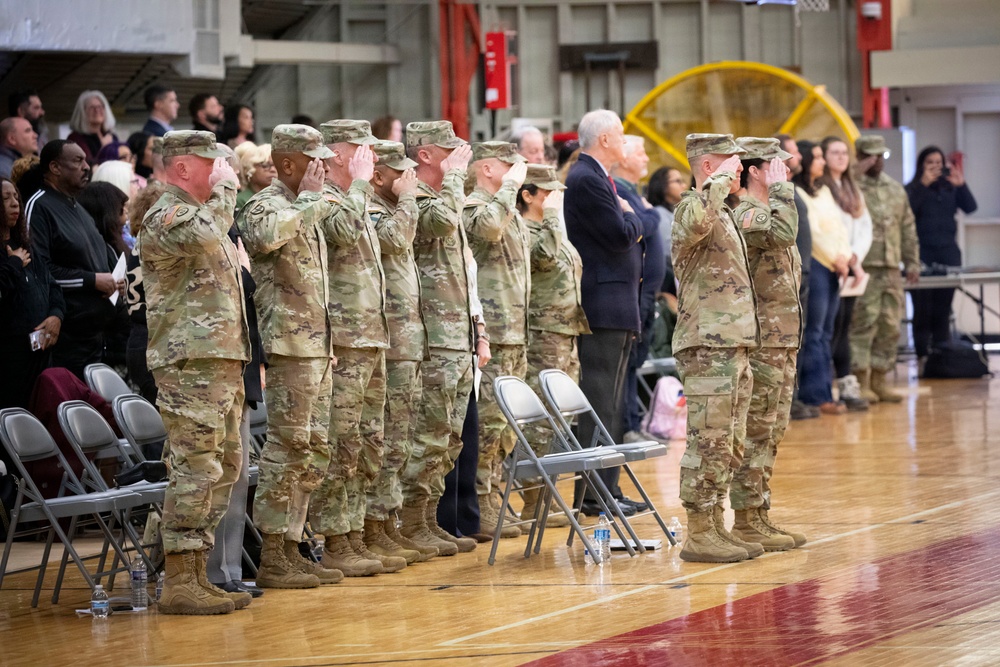 55th Sustainment Brigade &amp; 410th Signal Company conduct deployment ceremony