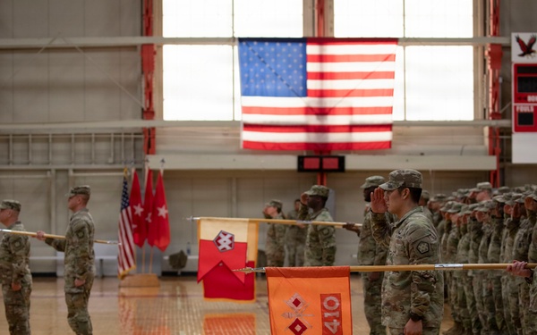 55th Sustainment Brigade &amp; 410th Signal Company conduct deployment ceremony