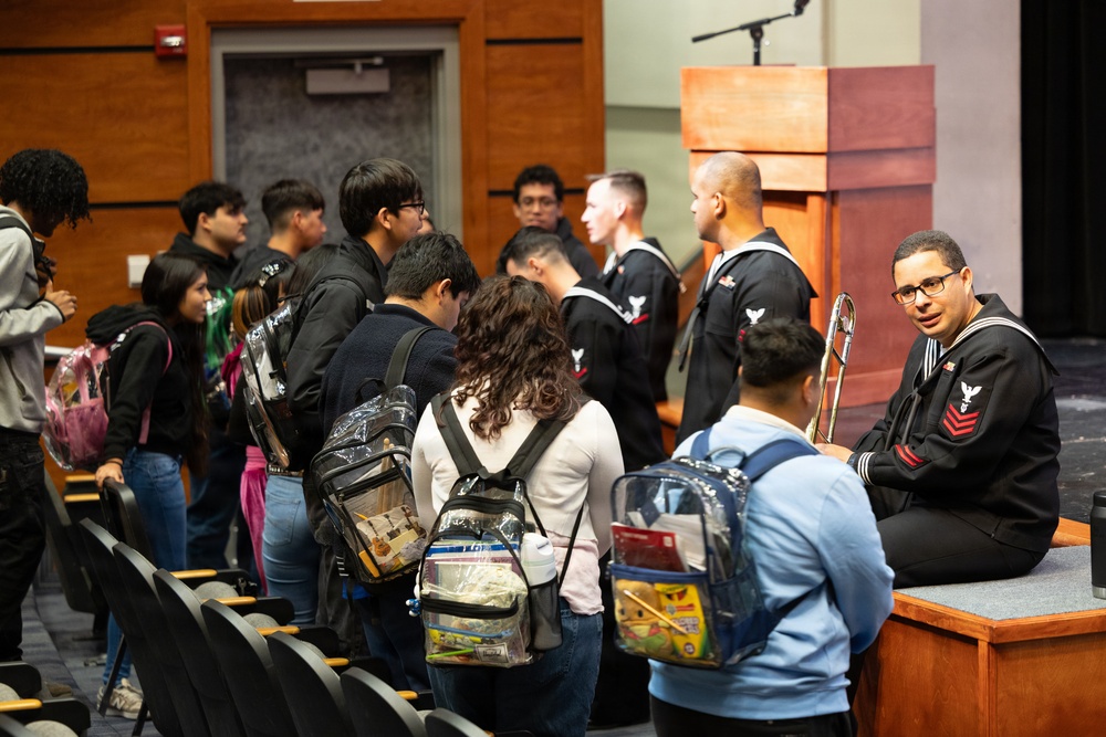 U.S. Navy Kicks Off Rio Grande Valley Navy Week With Strike Group Activities and Navy Band Southeast Performance at Edinburg High School, Edinburg, Texas