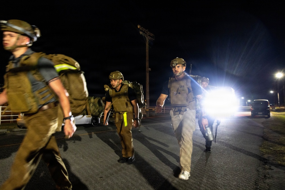 5th Air Naval Gunfire Liaison Company Marines participate in certification exercise