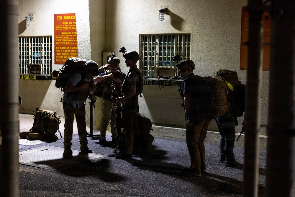 5th Air Naval Gunfire Liaison Company Marines participate in certification exercise