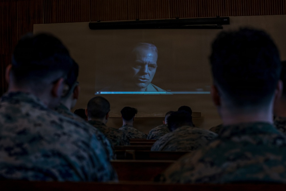 5th Air Naval Gunfire Liaison Company Marines conduct back in the saddle training