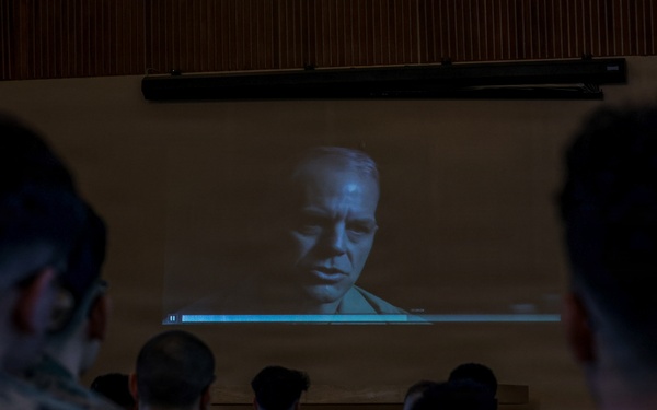 5th Air Naval Gunfire Liaison Company Marines conduct back in the saddle training