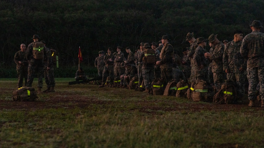 HQBN Conducts 10-km Hike at MCBH