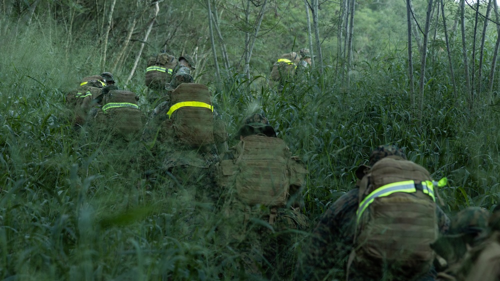 HQBN Conducts 10-km Hike at MCBH