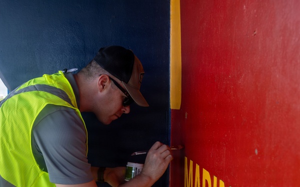 Camp Blaz Marines revitalize bus stop honoring Brig. Gen. Blaz