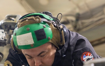 Sailors Assigned to HSM 51 Conduct Maintenance on Helicopters Aboard USS Dewey