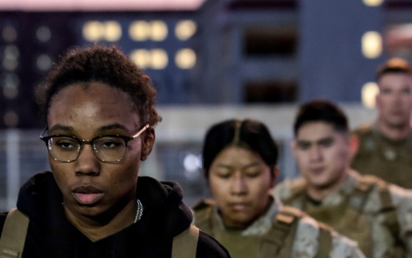 III Marine Expeditionary Force Support Battalion conducts physical training during Marine Corps Martial Arts Program