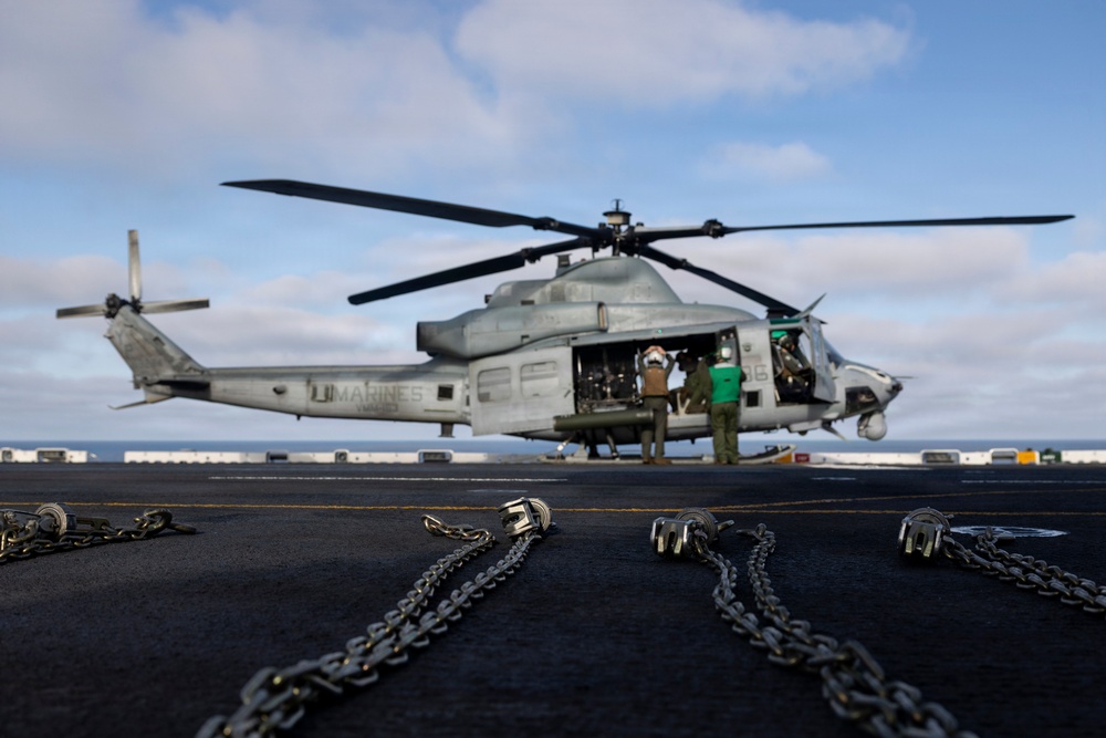 11th MEU Marines, Sailors Conduct Flight Operations Aboard USS Boxer