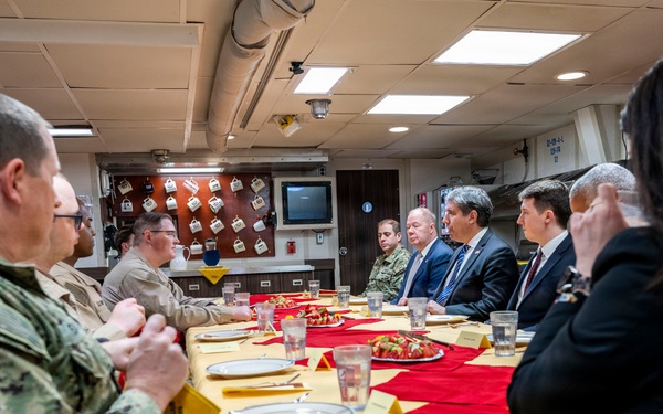 Deputy Secretary of State for Management and Resources, Michael J. Rigas tours USS Milius