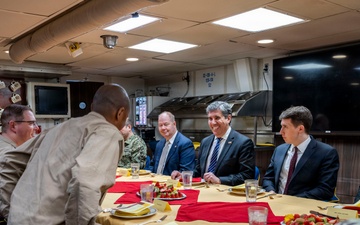 Deputy Secretary of State for Management and Resources, Michael J. Rigas tours USS Milius