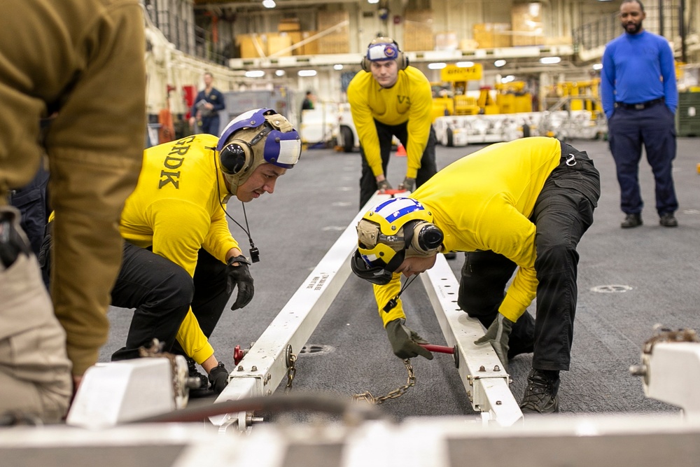 Chain Down Drills Aboard USS Tripoli