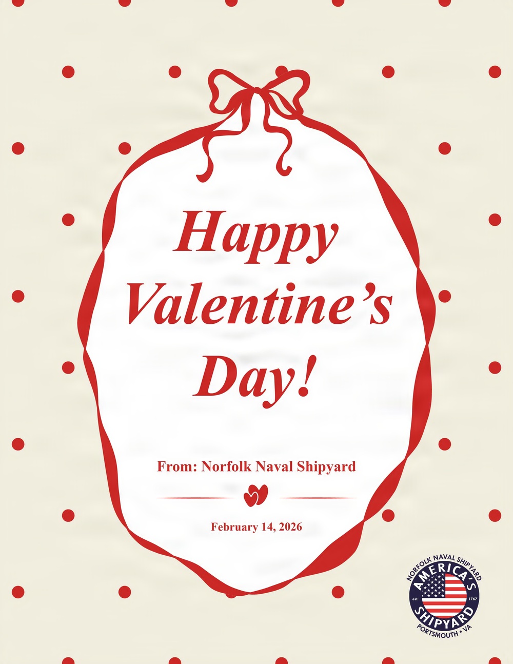 Happy Valentine's Day from America's Shipyard