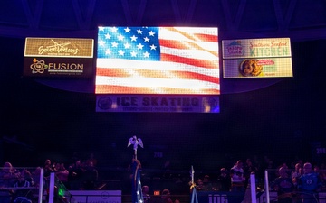 USS John C. Stennis Color Guard Presents Before Norfolk Admirals Hockey Game