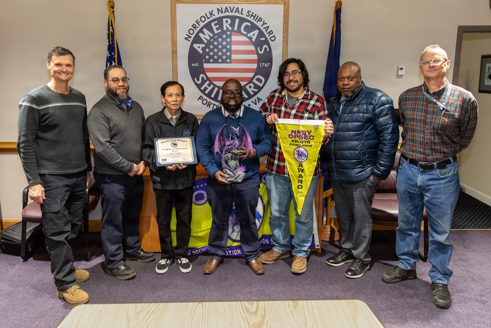 NNSY's Code 700 Awarded Fourth Quarter 2025 Excellence in Best OPSEC Practices Award