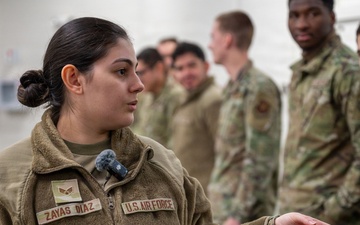 Senior Airman rises up, provides mass training to over 200 Airmen before deployment exercise
