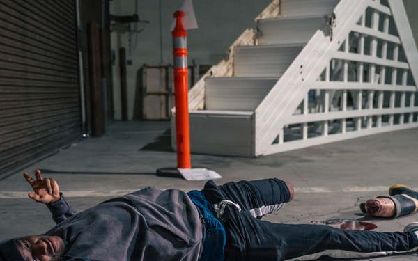 Senior Airman rises up, provides mass training to over 200 Airmen before deployment exercise