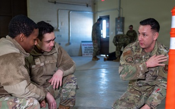 Senior Airman rises up, provides mass training to over 200 Airmen before deployment exercise
