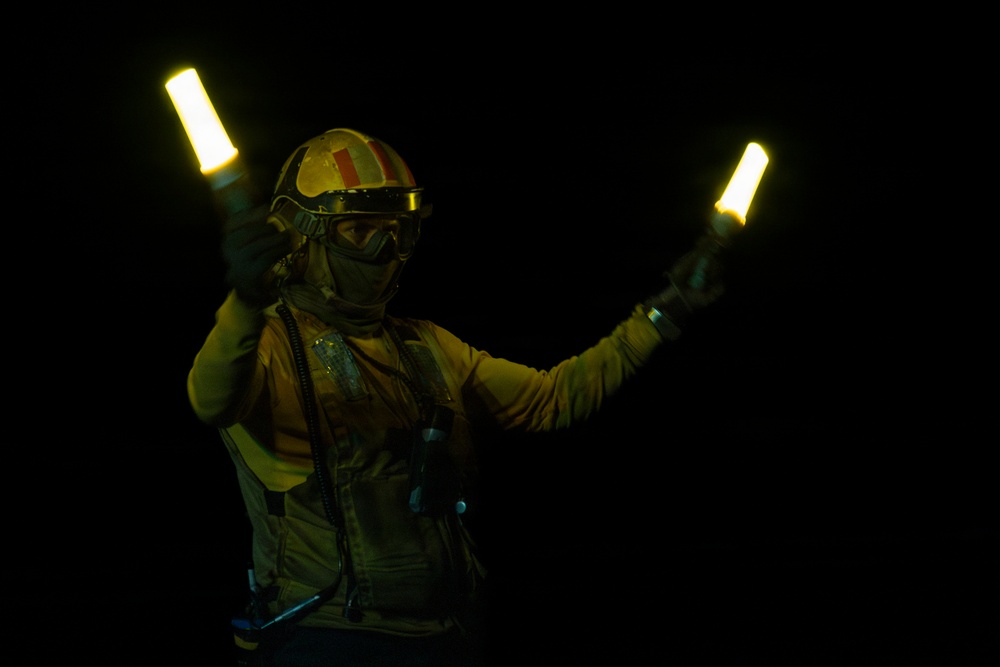 Abraham Lincoln Conducts Routine Night Flight Operations