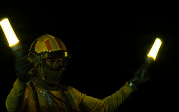 Abraham Lincoln Conducts Routine Night Flight Operations