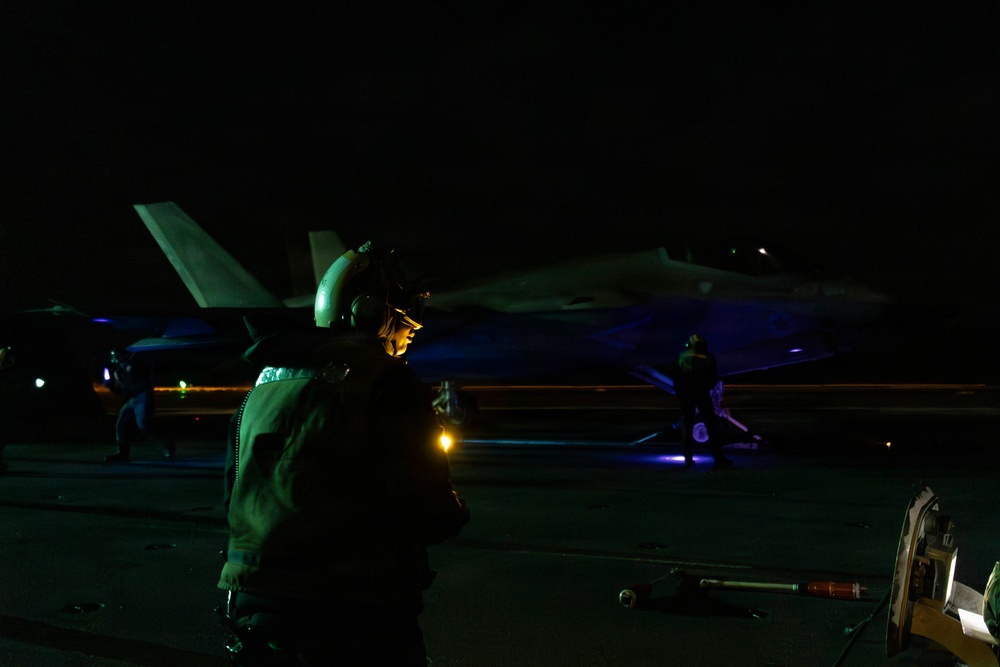 Abraham Lincoln Conducts Routine Night Flight Operations