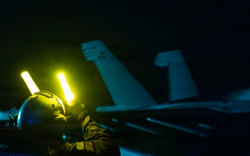 Abraham Lincoln Conducts Routine Night Flight Operations