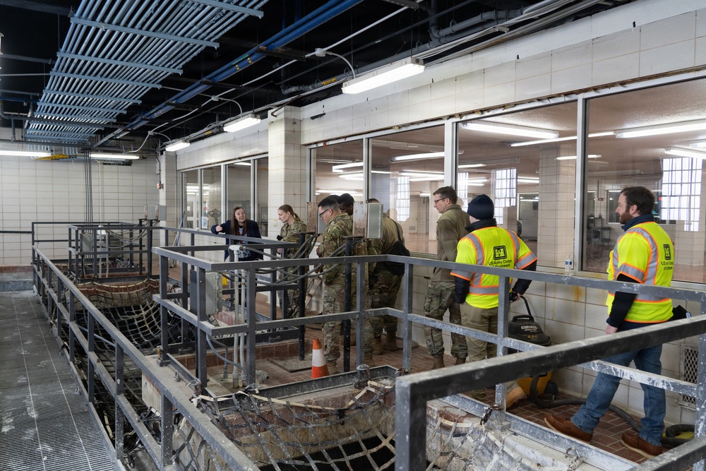 US Army Corps of Engineers Baltimore District Officers Tour Washington Aqueduct for Army Leader Professional Development
