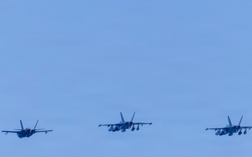 Abraham Lincoln Conducts Flight Formations