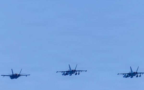 Abraham Lincoln Conducts Flight Formations