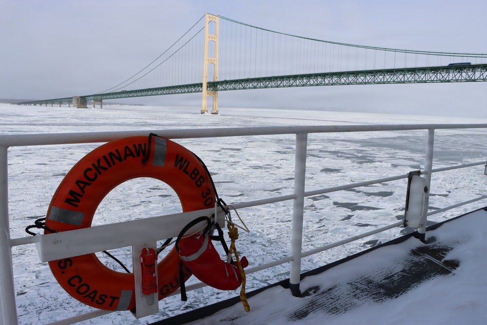 Coast Guard Cutter Mackinaw conducts track maintenance for Operation Taconite